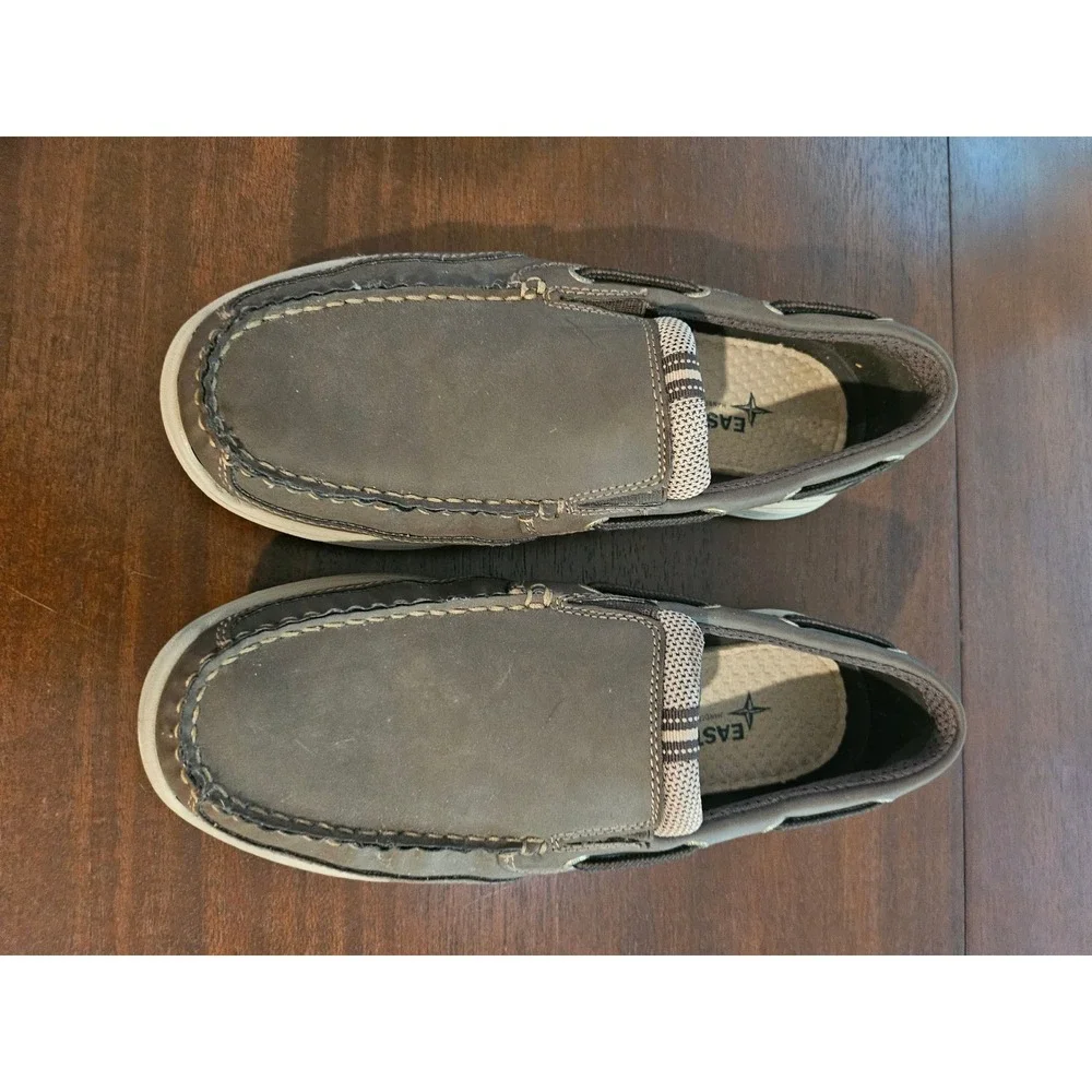 Eastland Boat Shoes Mens 10.5 Brown Slip On Loafers Casual Moc Toe Sneakers